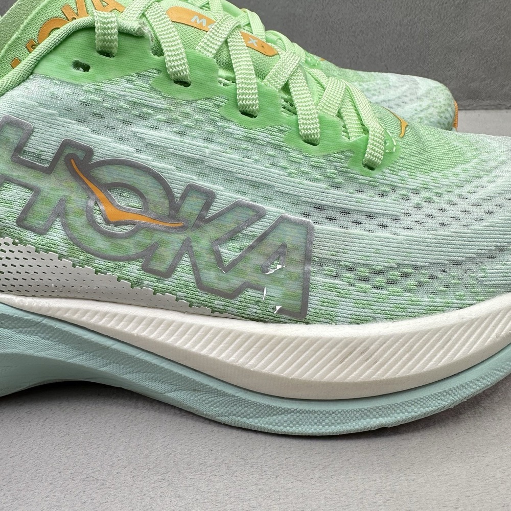 Hoka One One Mach X Womens Size 7 (B) Shoes Lime Glow Athletic Running Sneakers - Picture 8 of 9